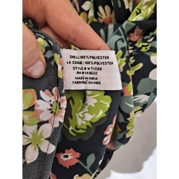 Walter Baker Long Sleeve Floral Dress Black Small - Picture 4 of 6